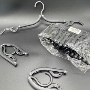 Portable Travel Hangers - Space-Saving Foldable Design for Convenience; 12 count